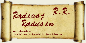 Radivoj Radusin vizit kartica